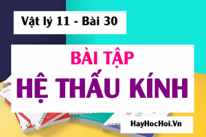 Bài tập về Hệ thấu kính đồng trục ghép sát, Công thức tính và Cách giải - Vật lý 11 bài 30
